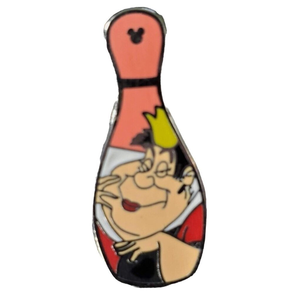 Disney Queen Heart Trading Pin Hidden Mickey Alice Wonderland Bowling Pin Brooch